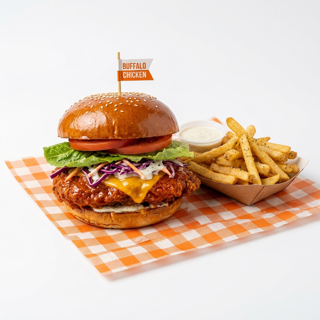 Imagen de Hamburguesa Crujiente de Pollo Búfalo